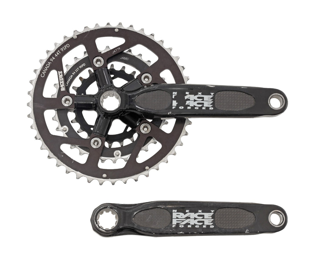 Race Face Next Forged Carbon MTB Crankset 175mm 3x 9s Triple ISIS Spline