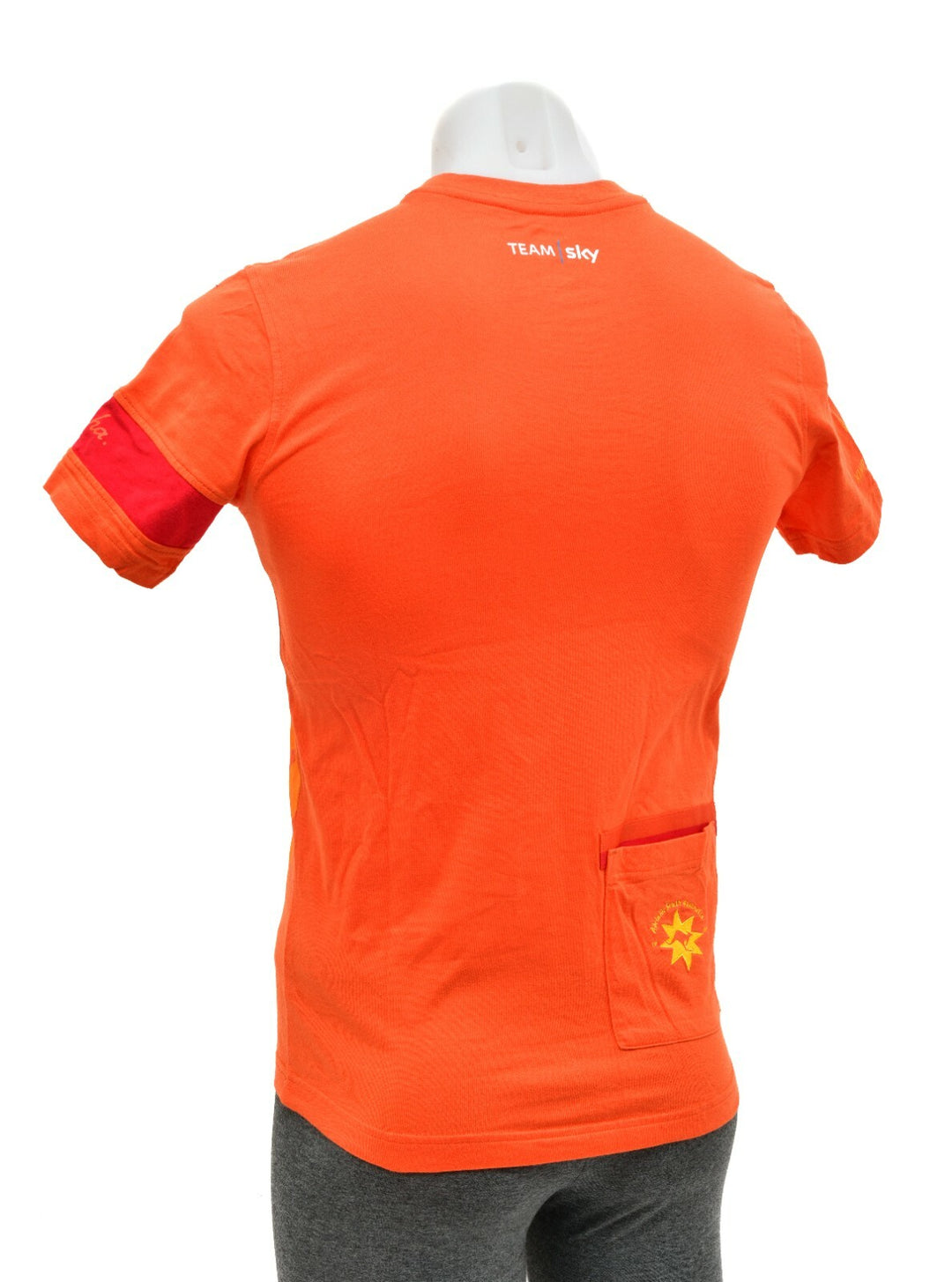 Rapha Team Sky T-Shirt Men XS Orange Short Sleeve Bike Willunga Hill Tour Down