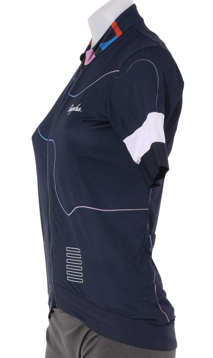 Rapha Pro Team Training Short Sleeve Jersey Women MEDIUM Navy Road Bike