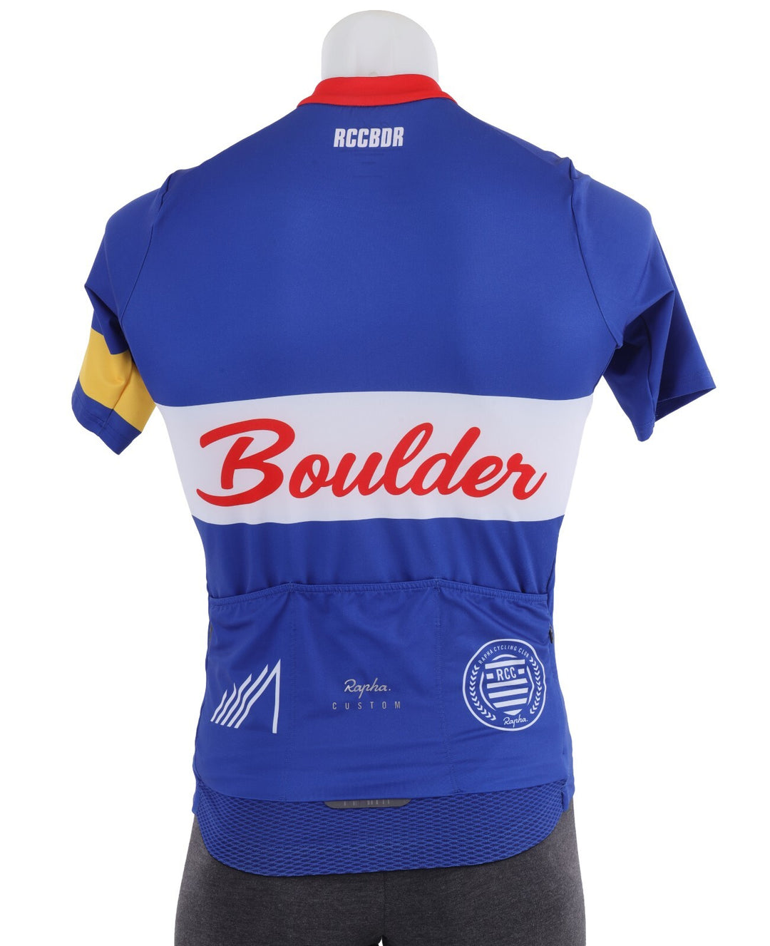 Rapha Boulder Midweight Race Short Slv Jersey Men MEDIUM Blue Bike Custom RCC