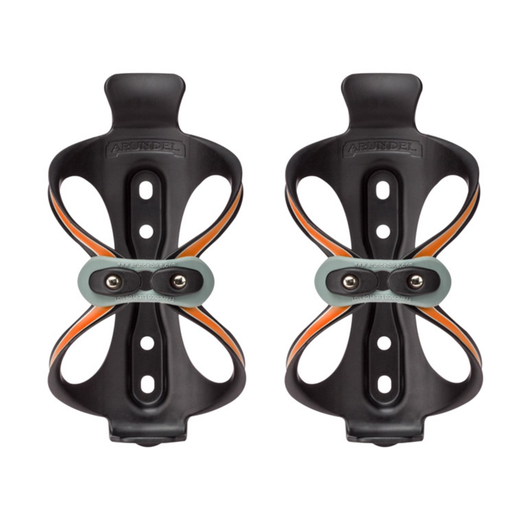 Arundel Bando Water Bottle Cages 1 PAIR Orange Road Gravel Mountain Bike Race