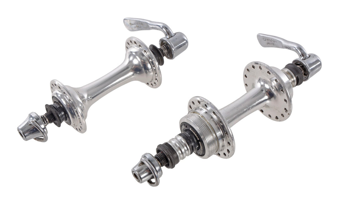 Shimano Dura-Ace 7400 Freewheel 8s Frnt/Rear Hub Set 100/130mm QR 36/32H Vintage