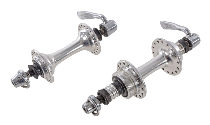 Shimano Dura-Ace 7400 Freewheel 8s Frnt/Rear Hub Set 100/130mm QR 36/32H Vintage