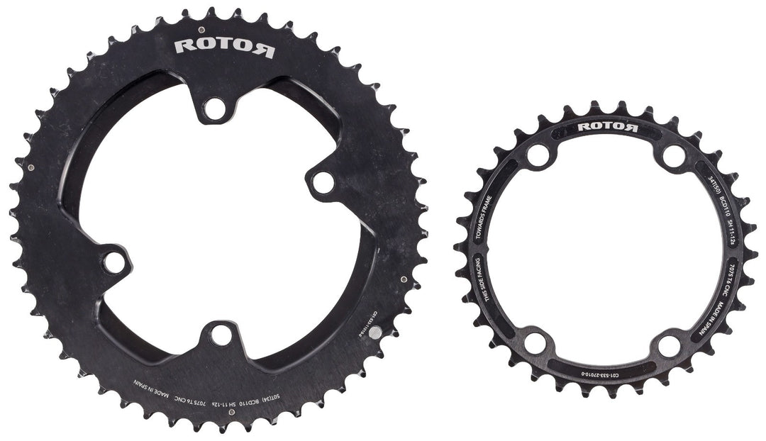 Rotor Round NoQ 50/34T Road Bike Chainring SET 11 Speed 110mm BCD 4-Bolt CX