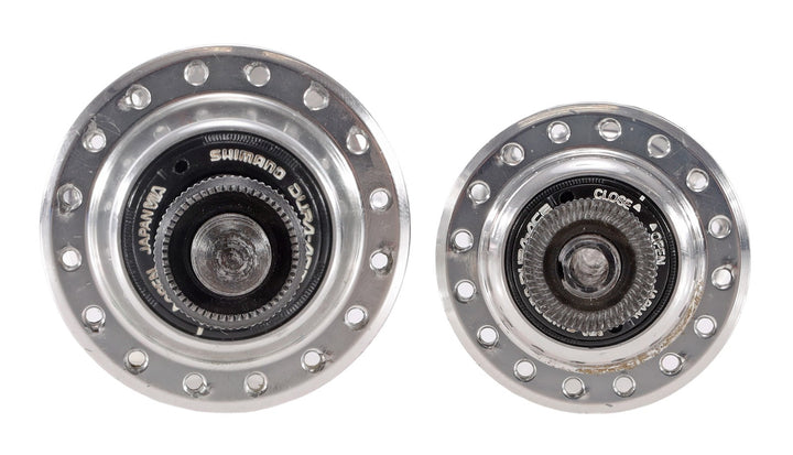 Shimano Dura-Ace 7400 Freewheel 8 Spd Frnt/Rear Hub Set 100/130mm QR 32H Vintage