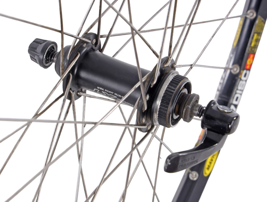Mavic X717 Disc 26" XT M765 Alloy Clincher Mtn Bike Wheelset Shimano 9/10 Spd QR