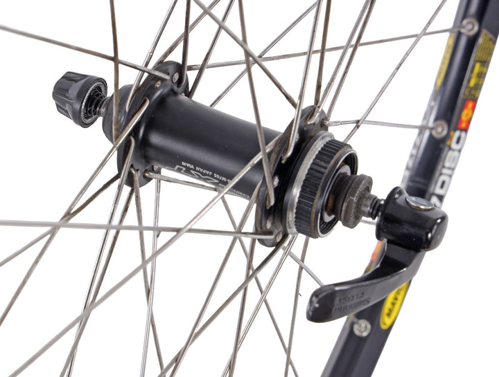Mavic X717 Disc 26" XT M765 Alloy Clincher Mtn Bike Wheelset Shimano 9/10 Spd QR