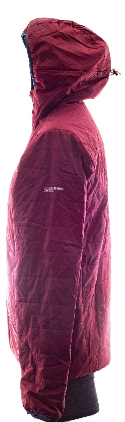 Ortovox Piz Bianco Insulated Hooded Jacket Men MEDIUM Burgundy Merino SwissWool