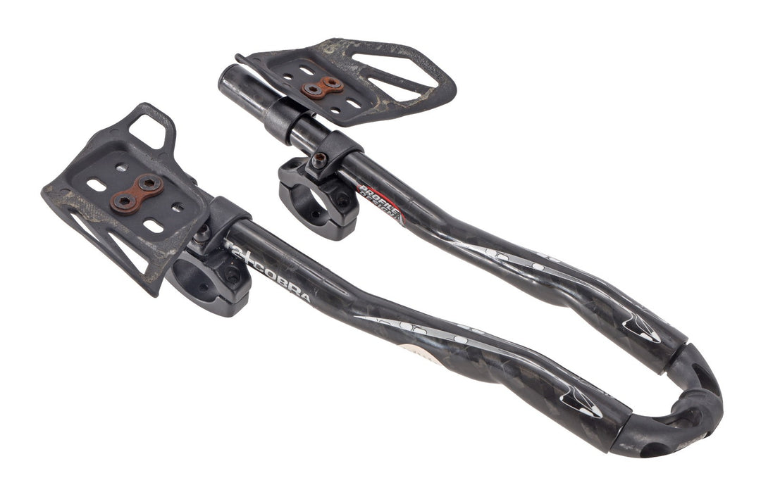Profile Design T2+ Cobra Carbon Clip On Aerobar Extensions 335mm 31.8mm w/ Pads
