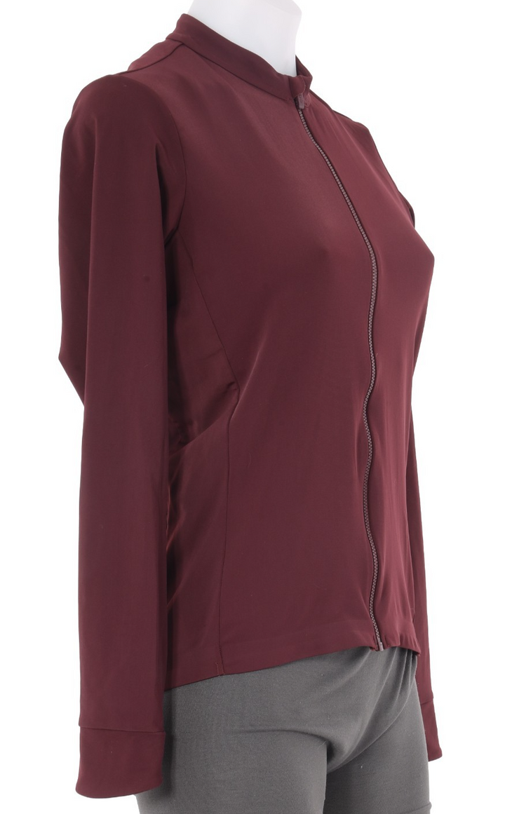 Rapha Souplesse Thermal Long Sleeve Jersey Women LARGE Maroon Road Bike