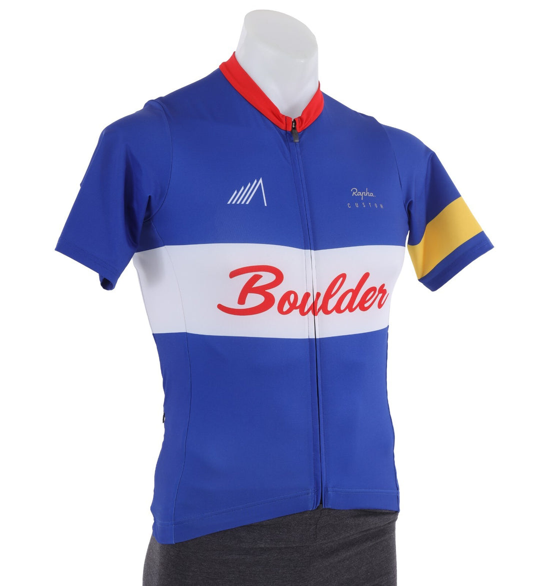 Rapha Boulder Midweight Race Short Slv Jersey Men MEDIUM Blue Bike Custom RCC
