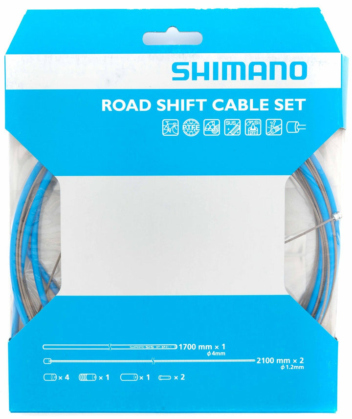 Shimano Road Bike PTFE Shift Cable Set ORANGE BLUE GREEN RED YELLOW Housing