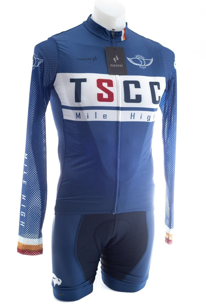 Panache TSCC Mile High Long Sleeve Pro Svelt Kit Men SM & LG Blue Road Bike Bib