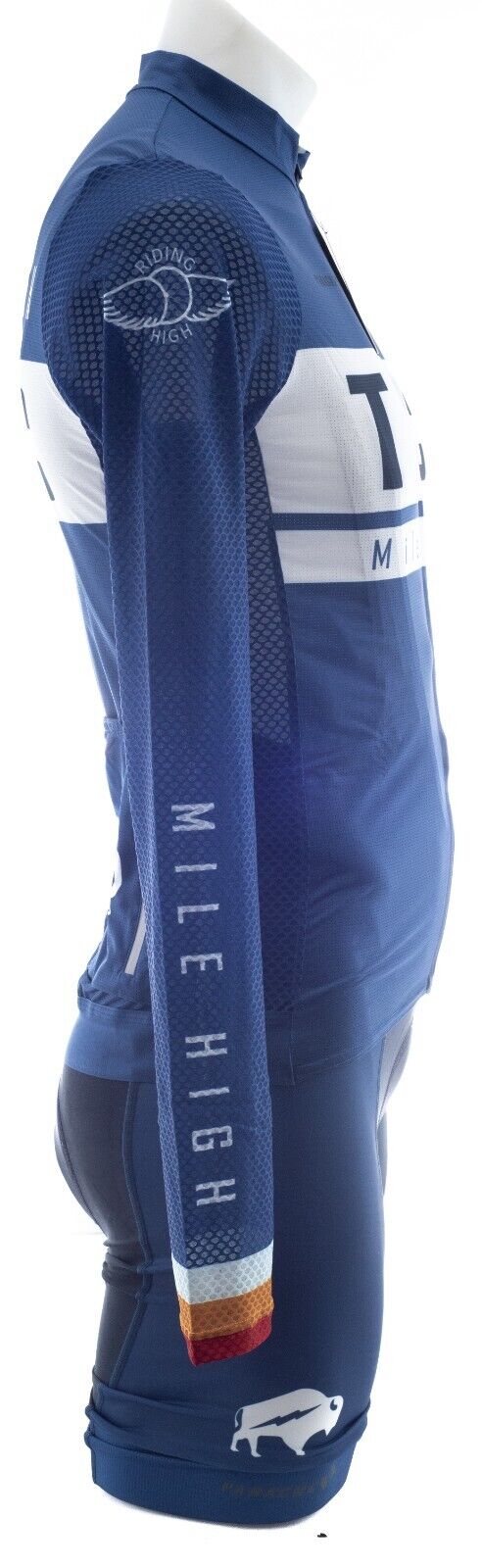 Panache TSCC Mile High Long Sleeve Pro Svelt Kit Men SM & LG Blue Road Bike Bib