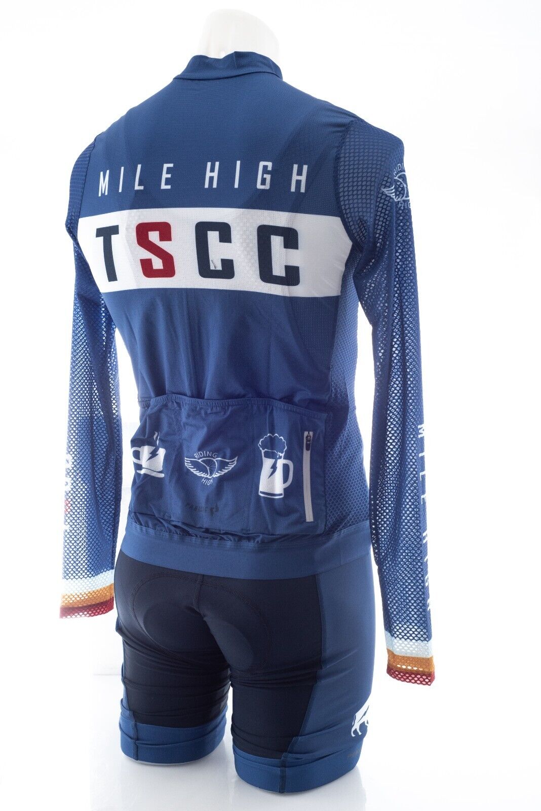 Panache TSCC Mile High Long Sleeve Pro Svelt Kit Men SM & LG Blue Road Bike Bib