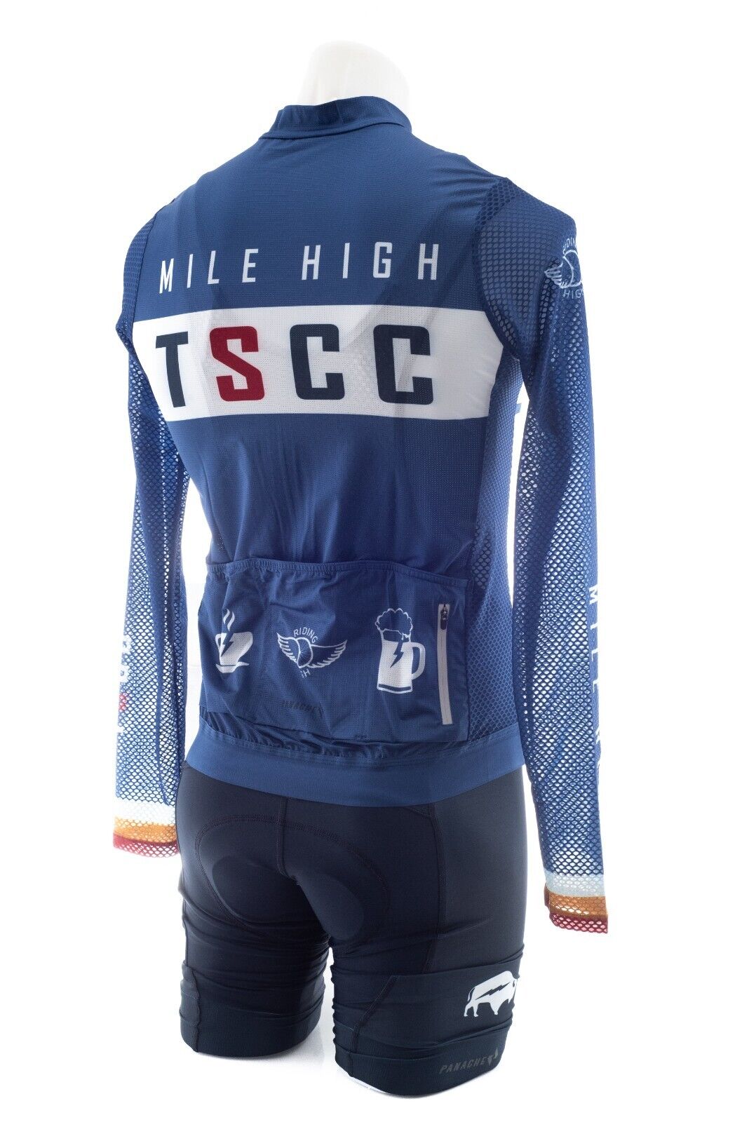 Panache TSCC Mile High Long Sleeve Pro Air 2 Svelt Kit Bib SM/MD Dark Blue Road