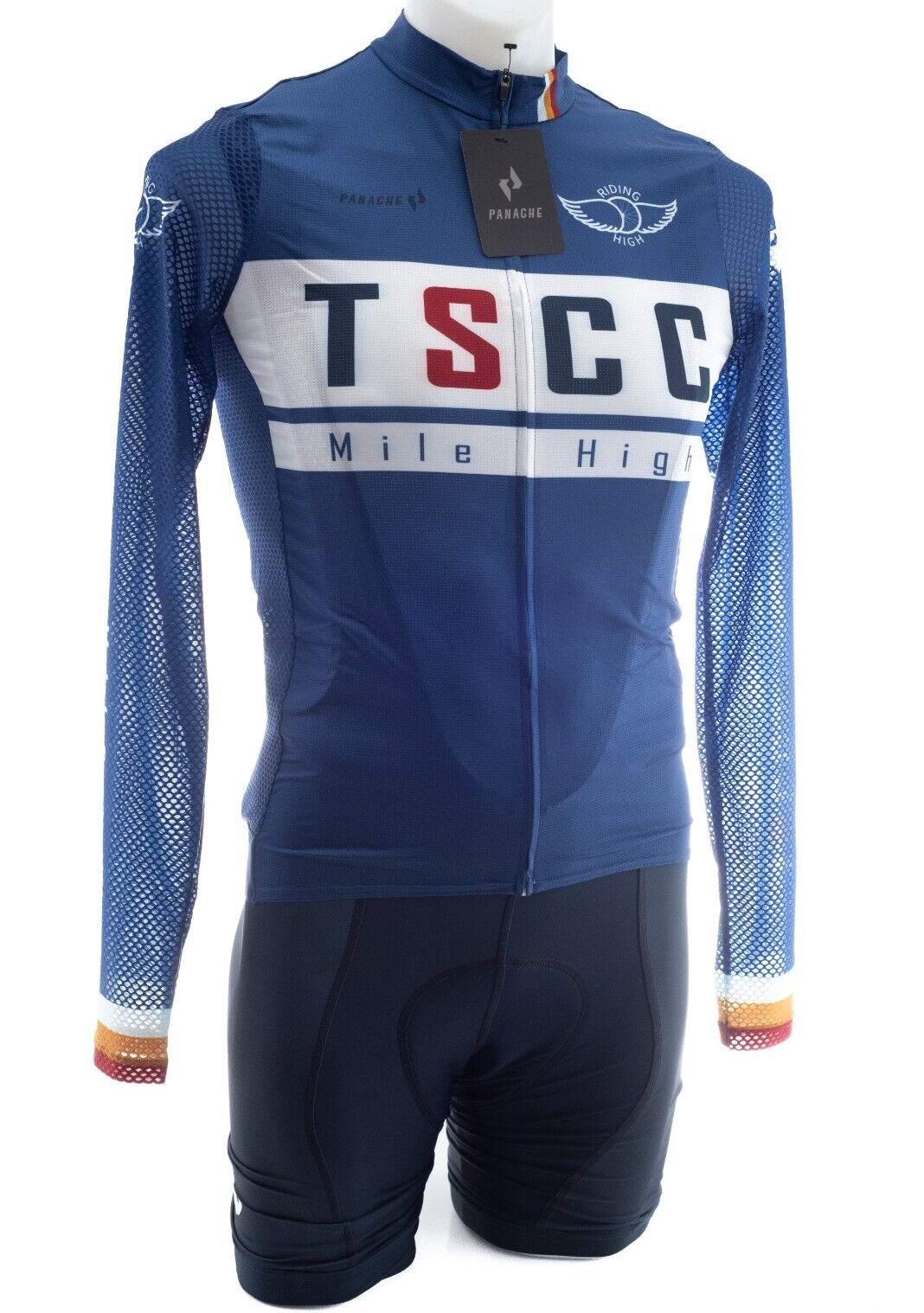 Panache TSCC Mile High Long Sleeve Pro Air 2 Svelt Kit Bib SM/MD Dark Blue Road