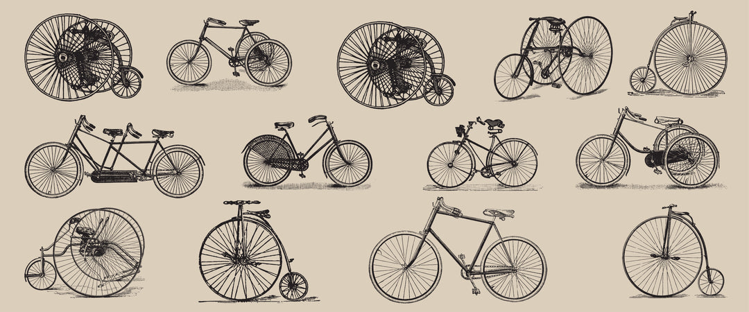 Picture of old vintage bicycles