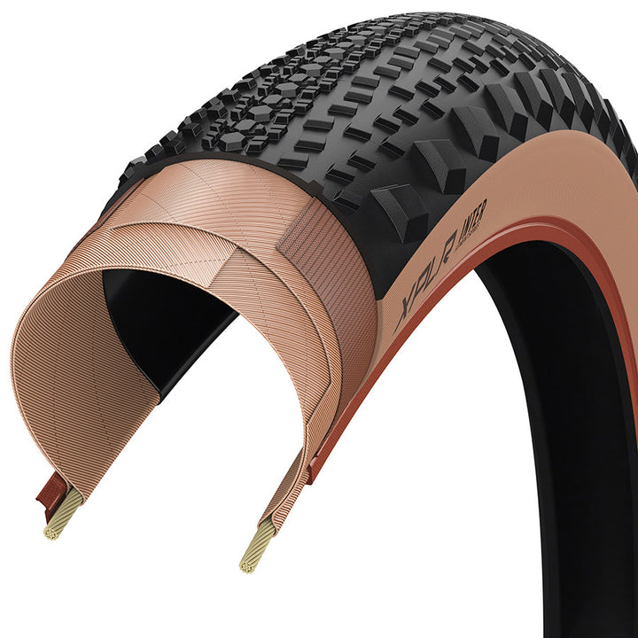 Zipp, Goodyear XPLR Inter, Gravel Tire, 700x50C, Folding, Tubeless Ready, Dynamic:UHP, M:Wall, Black
