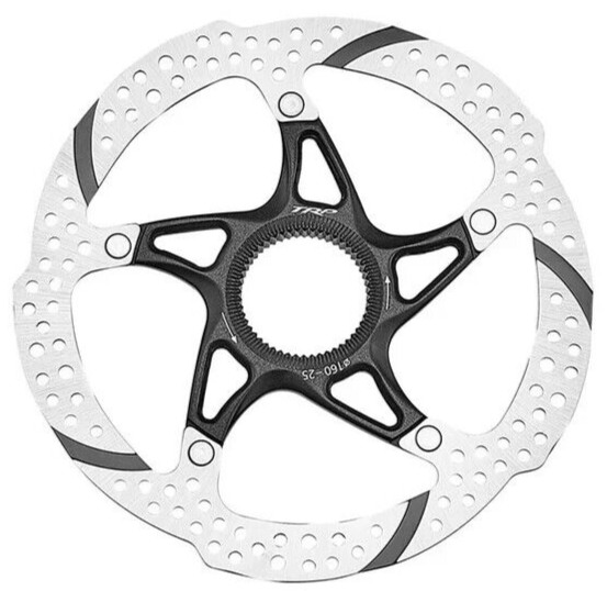 TRP TR25 Bike Disc Brake Rotor 160mm -or- 180mm Centerlock Mountain XC Gravel CX (Size: 160mm)