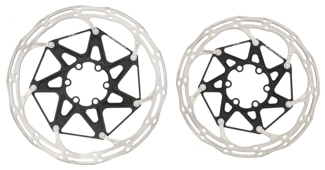 SRAM CLX Mtn Bike Disc Brake Rotors 1 PAIR 160/180mm 6 Bolt 2-Piece XC Gravel