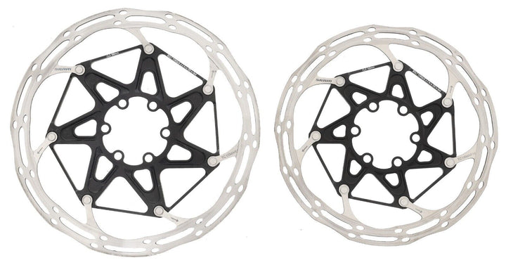 SRAM CLX Mtn Bike Disc Brake Rotors 1 PAIR 160/180mm 6 Bolt 2-Piece XC Gravel