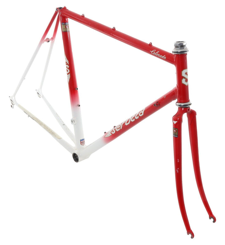 Serotta Colorado Steel Road Bike Frameset 54cm RED QR Columbus SL Shimano USA