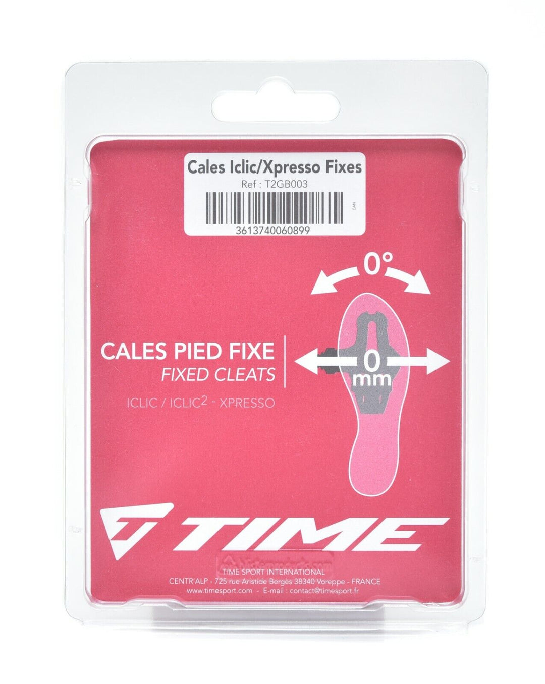 Time Fixed Cleats Road Bike Clipless Pedals 0º FLOAT iClic iClic2 XPro XPresso