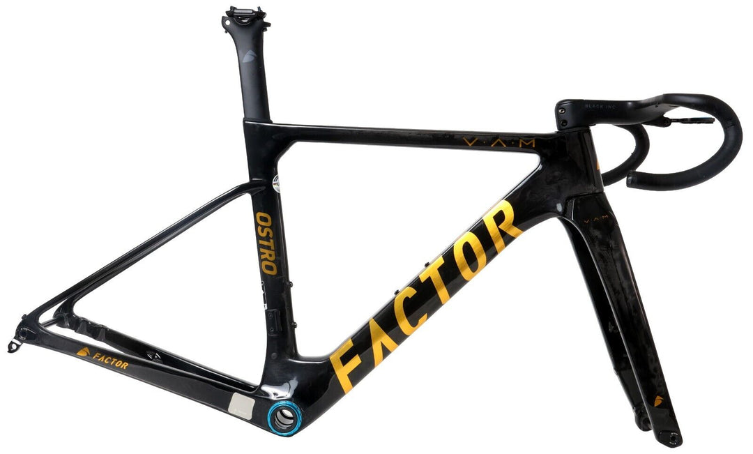 Factor OSTRO VAM Carbon Aero Disc Road Bike Frameset 49cm Module Black/Gold 2022