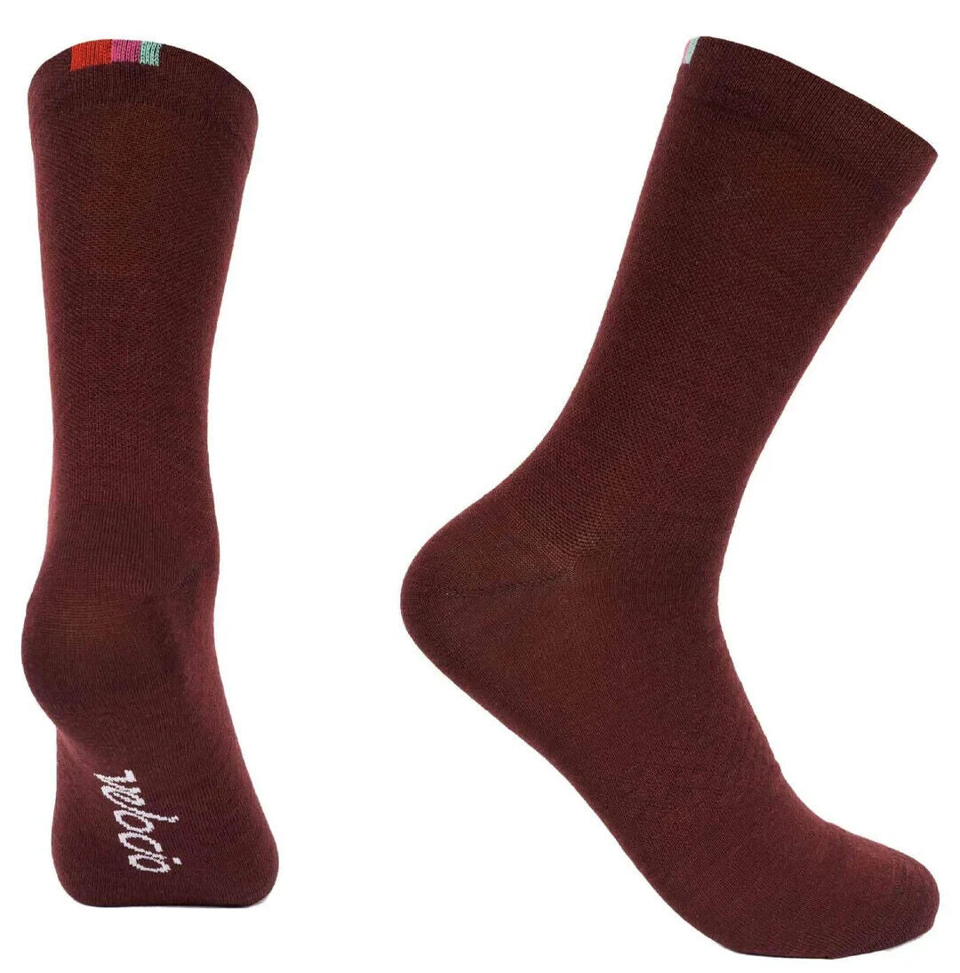 Velocio Signature Wool Cycling Socks S/M EU 38-42 Dark Red Road Bike Race Gravel