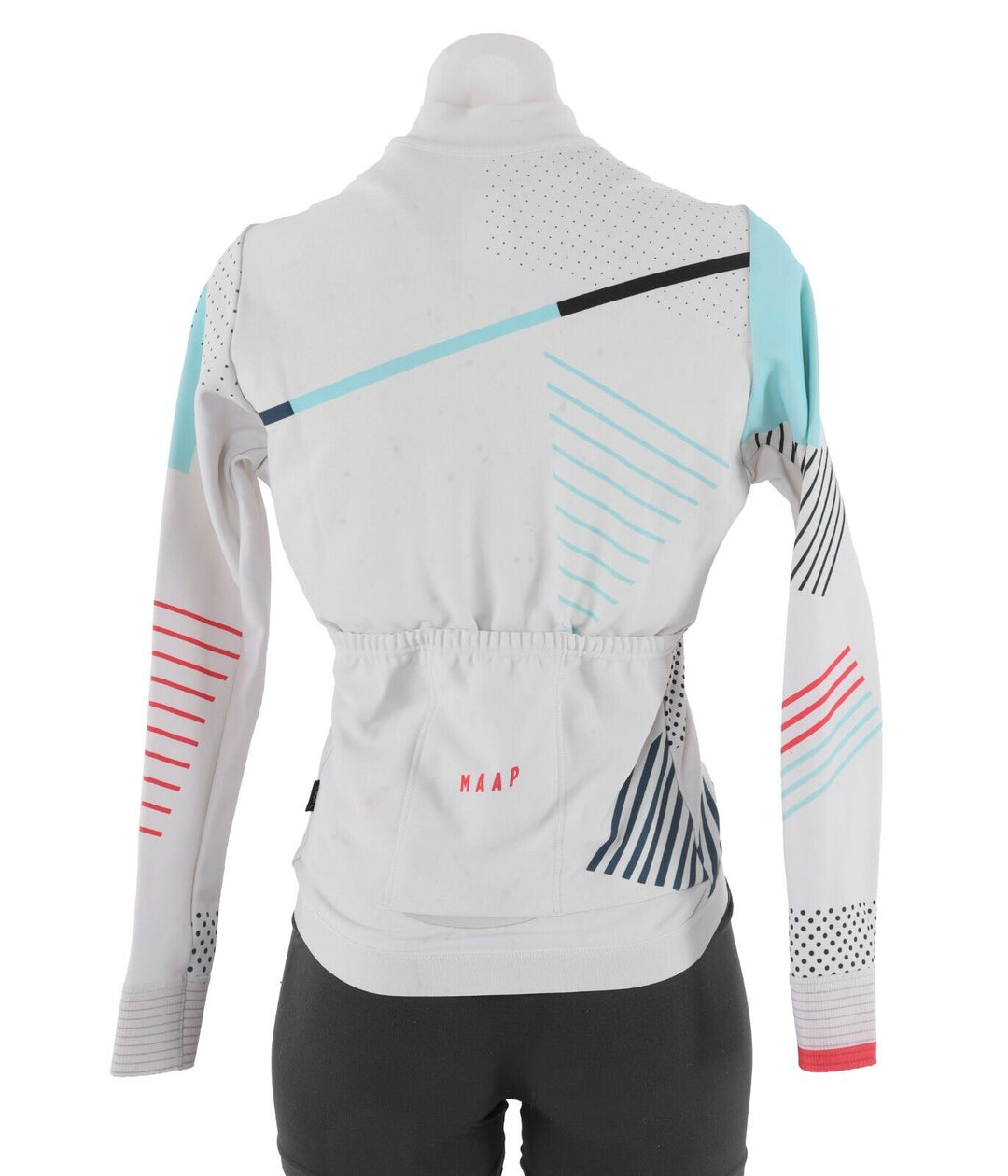 MAAP Women Thermal Long Sleeve Jersey SMALL White Road Bike Gravel Race CX MTB