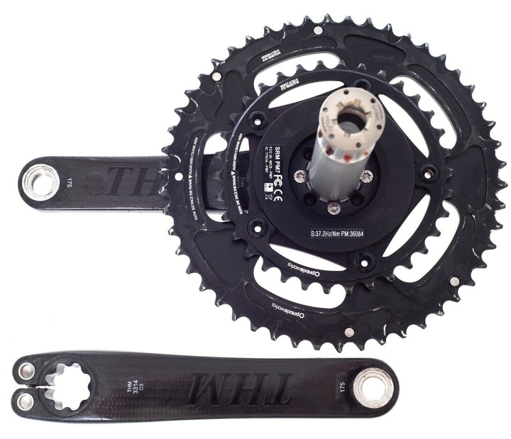 THM Clavicula M3 2x 11 Spd SRM PC7 Power Meter Crankset 175mm 50/34T Road Bike