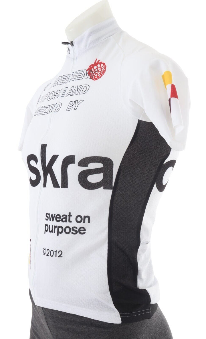 Assos skratch LABS Short Sleeve Cycling Jersey Men SMALL White Road Bike Gravel