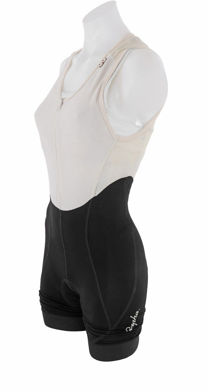 Rapha Women Bib Shorts XS Black White Road Bike Gravel Cycling Race Mountain XC