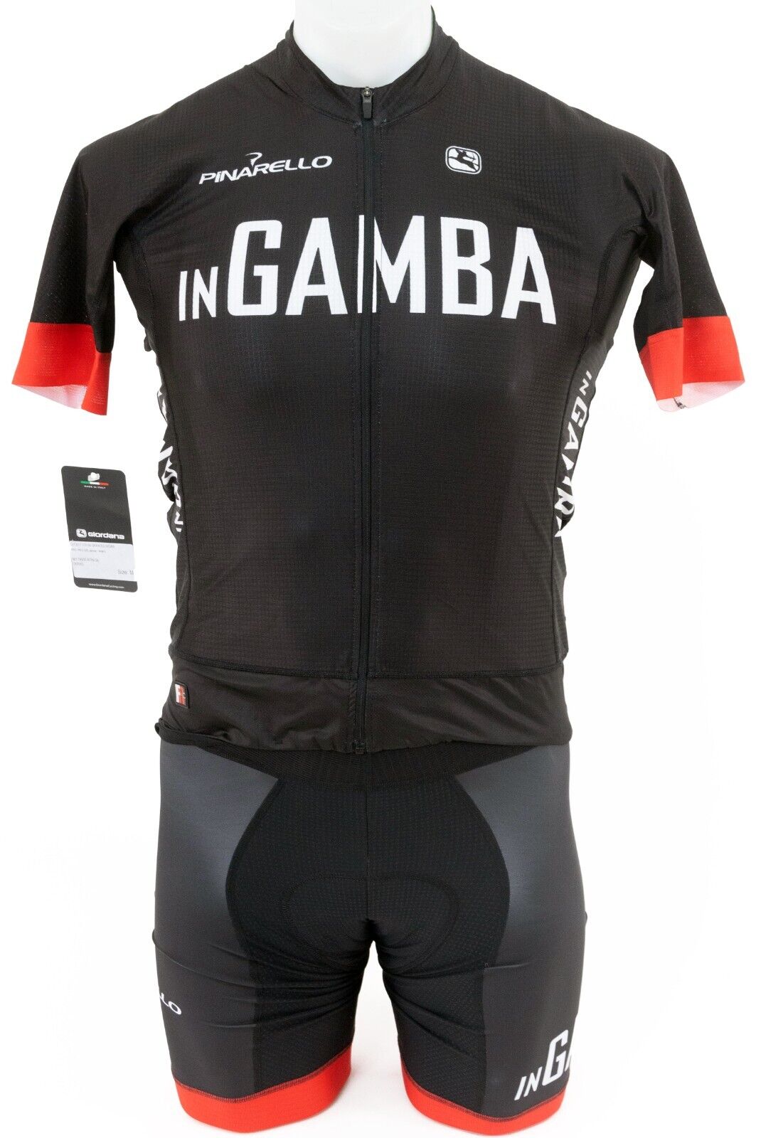 Giordana FR-C Pro inGAMBA SS Cycling Kit Men MEDIUM w/ Jacket + LG Gloves/Socks