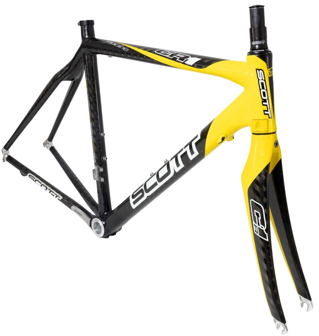 Scott CR1 Equipe Carbon Frameset 54cm Black/Yellow Road Race Bike QR Rim 2006