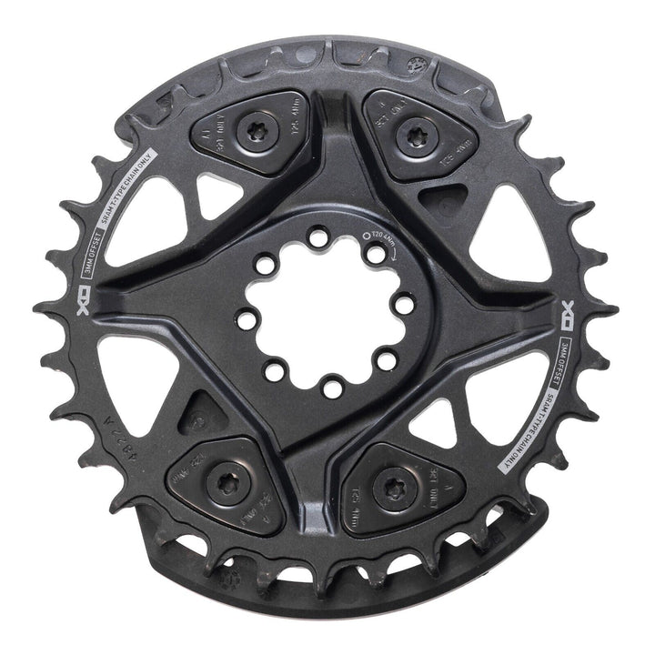 SRAM X0 AXS Eagle Transmission T-Type DM 32T Chainring DUB 3mm Offset Bash Guard