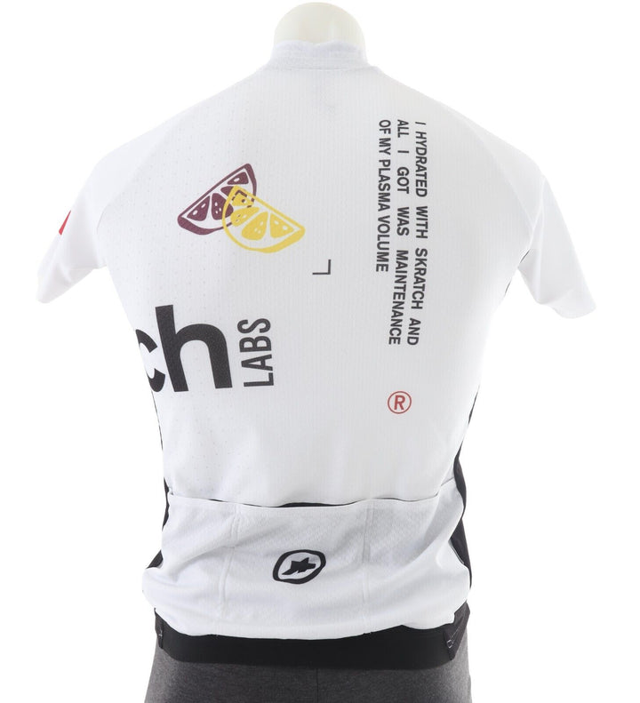 Assos skratch LABS Short Sleeve Cycling Jersey Men SMALL White Road Bike Gravel