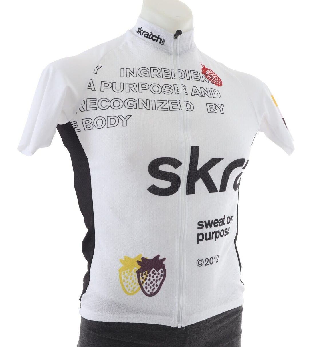 Assos skratch LABS Short Sleeve Cycling Jersey Men SMALL White Road Bike Gravel