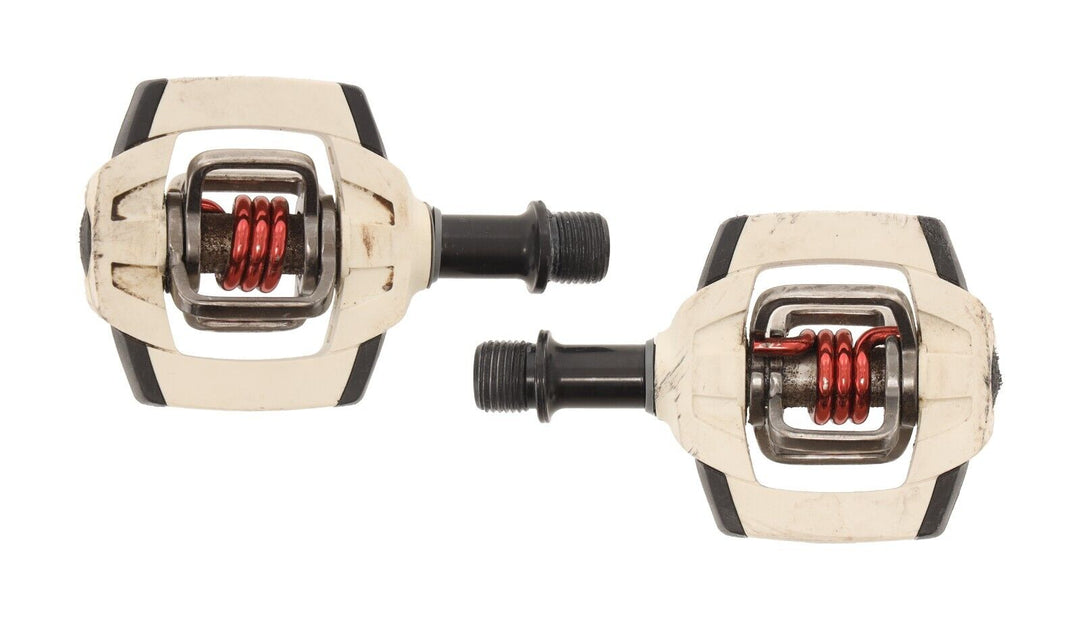 crankbrothers Smarty Clipless Mountain Bike Pedals WHITE/RED 9/16" 2 Bolt Gravel