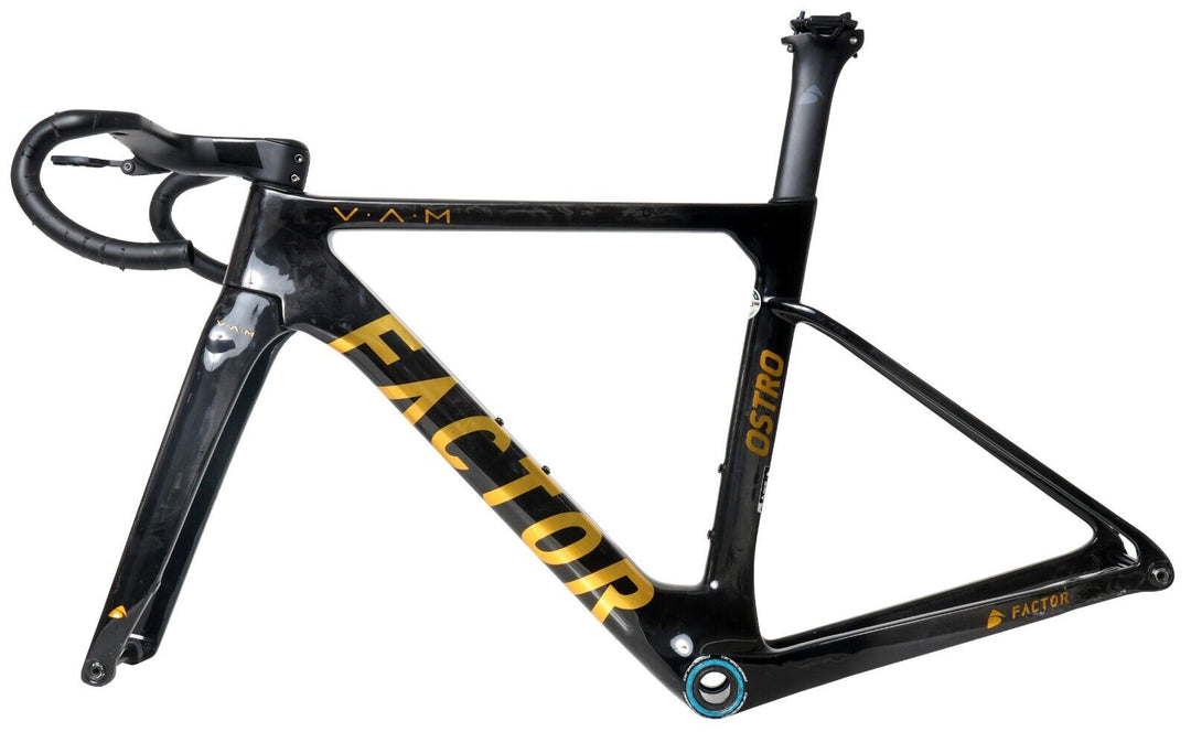 Factor OSTRO VAM Carbon Aero Disc Road Bike Frameset 49cm Module Black/Gold 2022