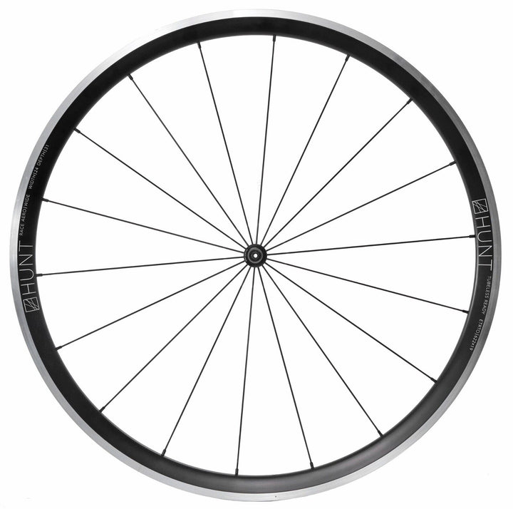 HUNT Race Aero Wide Alloy FRONT Wheel Tubeless Road Bike 700c QR Rim Race Tri TT