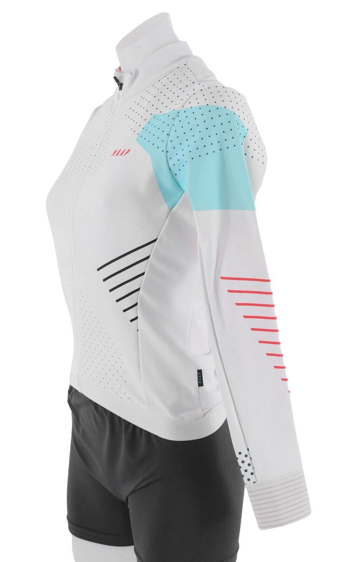 MAAP Women Thermal Long Sleeve Jersey SMALL White Road Bike Gravel Race CX MTB