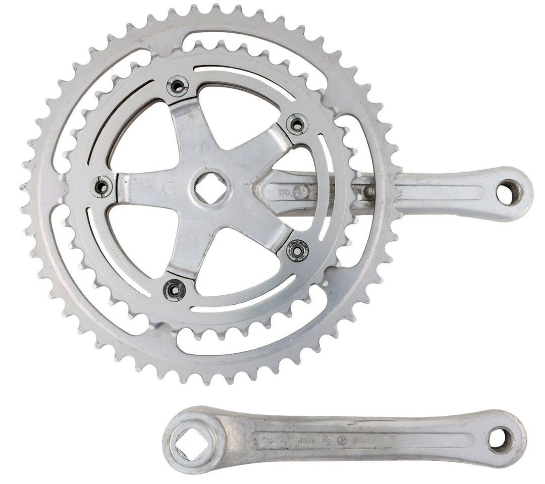 SR SakaeRingyo Super Custom Alloy Road Bike Crankset 170mm 52/40T Vintage Double