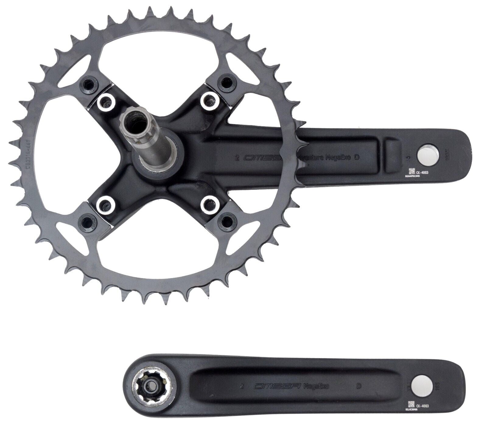 FSA Omega MegaExo 2x 10 11s Alloy Crankset 165mm 172.5mm 1x 44T Gravel Road Bike