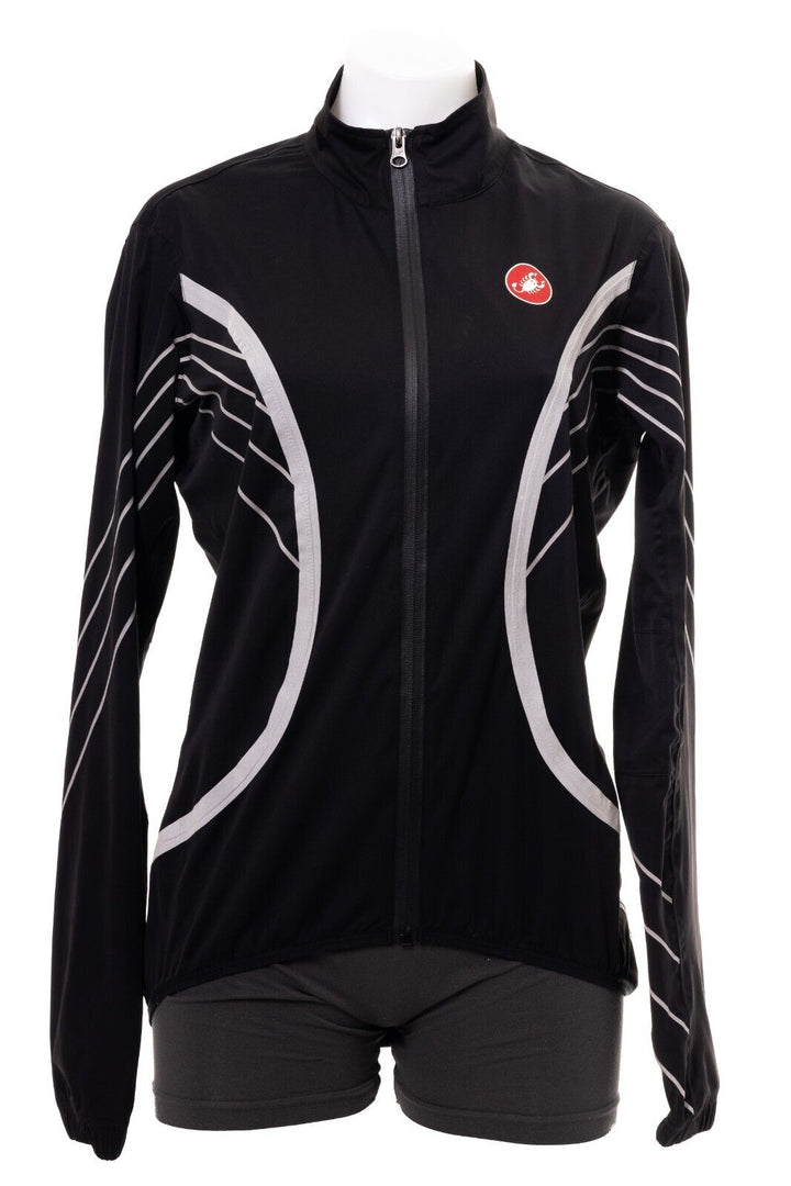 Castelli Misto Rain Jacket Men MEDIUM Black Reflective Waterproof Road Cycling