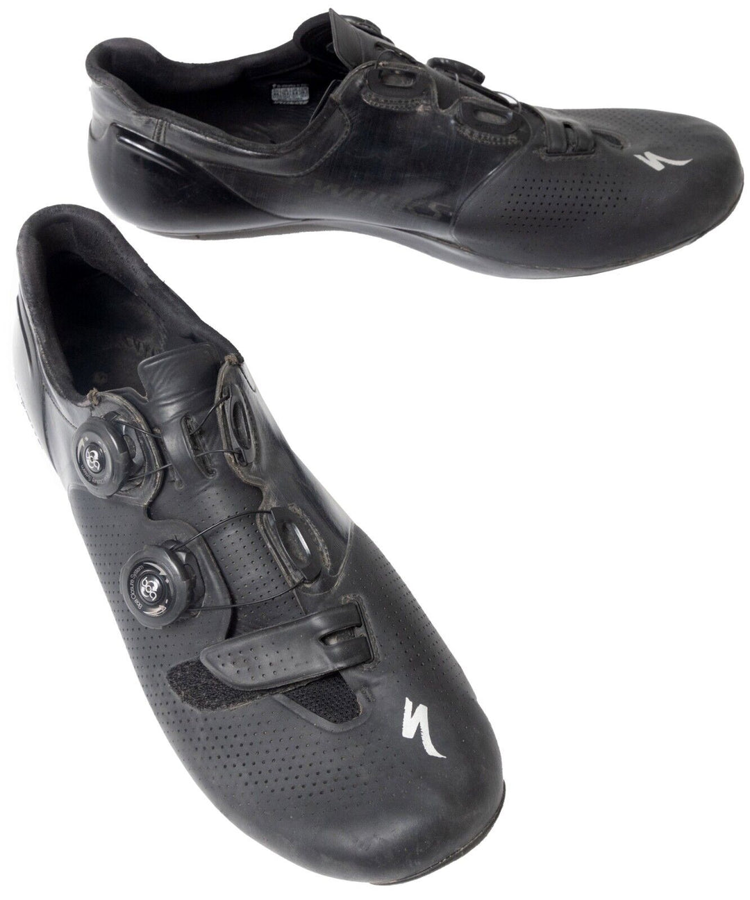 Specialized S-Works 6 Carbon Road Bike Shoes EU 44 US 10.6 BLACK 3 Bolt BOA Wire