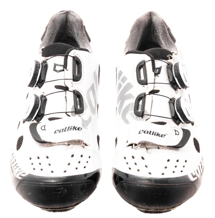 Catlike Whisper Carbon Road Cycling Shoes EU 40 US 7.5 WHITE 3 Bolt 2 BOA Dials