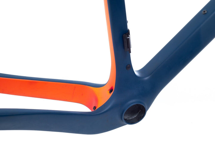 Rinasclta Aero Carbon Gravel Bike Frameset 58cm Disc/Rim Brake Blue/Orange Road