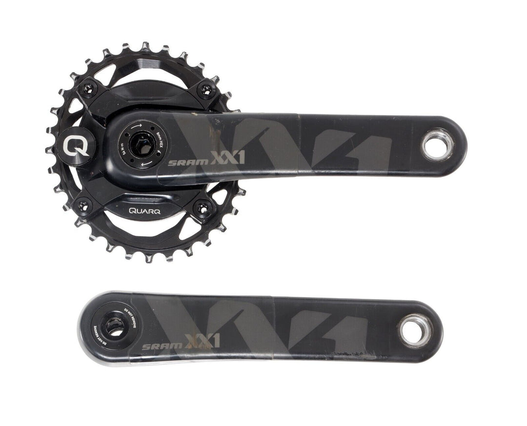 SRAM XX1 Eagle AXS Carbon MTB Crankset w/ Quarq Power Meter 175mm 32T Oval Ring